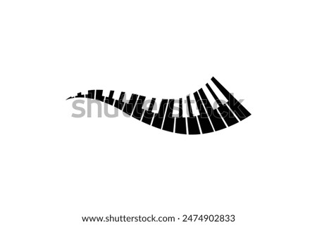 Musical Keyboard keys vector illustration