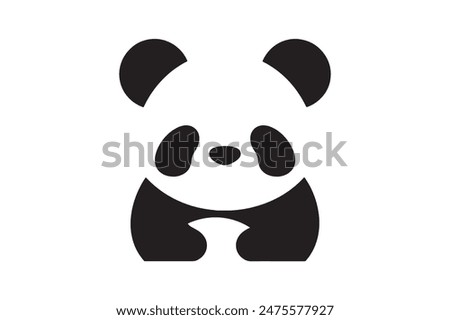 Panda silhouette vector illustration art