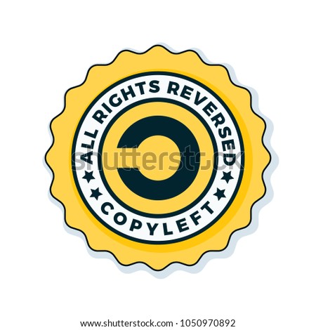 Copyleft All Right Reversed Illustration