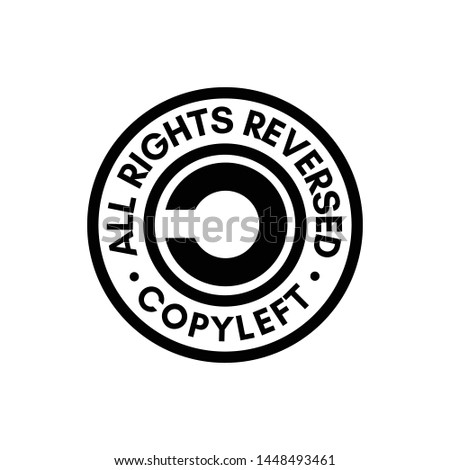 Copyleft All rights reversed sign stamp illustration