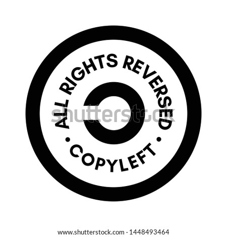 Copyleft All rights reversed sign stamp illustration