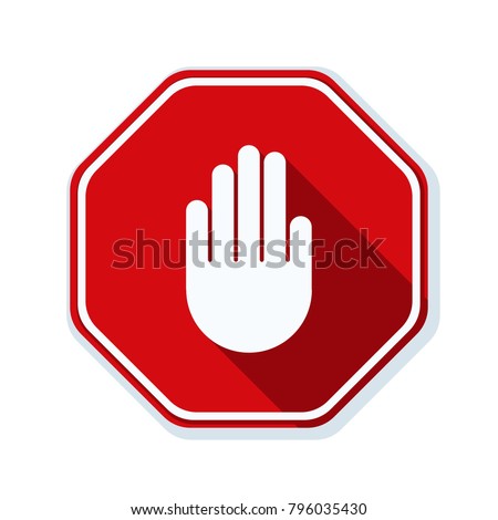 Hand Block ADS sign illustration