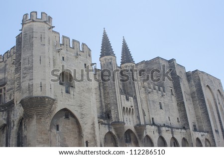 Palais des Papes (The Popes Palace), Avignon, France. It is listed in the UNESCO World Heritage site