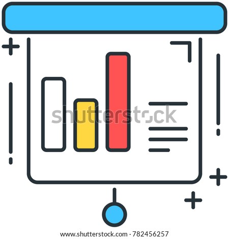 Open data concept line icon. Linear style vector illustration of data that is free for public to use.