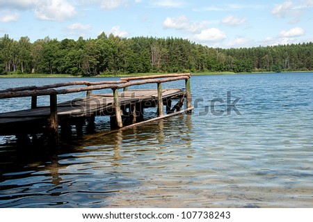 a bridge over the lake