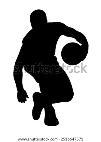 basketball players silhouettes Vector set , basketball silhouettes,set basketball player in action with ball