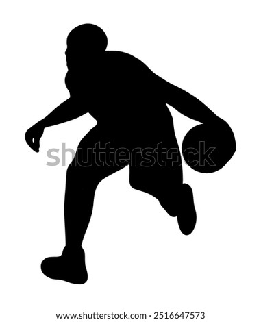 basketball players silhouettes Vector set , basketball silhouettes,set basketball player in action with ball