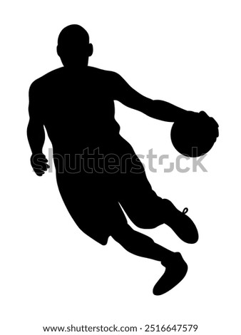 basketball players silhouettes Vector set , basketball silhouettes,set basketball player in action with ball