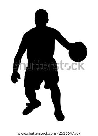 basketball players silhouettes Vector set , basketball silhouettes,set basketball player in action with ball