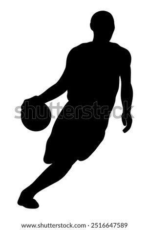 basketball players silhouettes Vector set , basketball silhouettes,set basketball player in action with ball