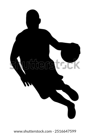 basketball players silhouettes Vector set , basketball silhouettes,set basketball player in action with ball