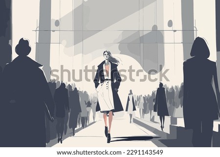 fashion show, Modern, Clean, Simple and Minimal, Streamlined Tech Illustration