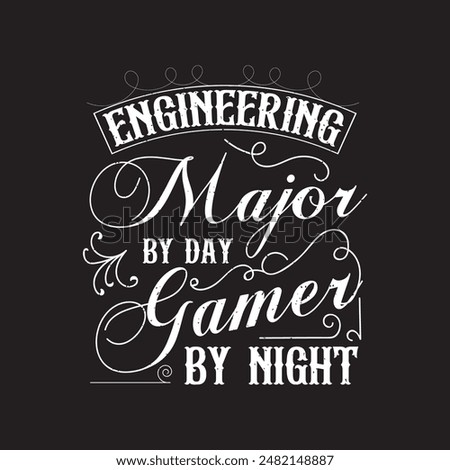 Enginnering major civil engineer tshirt. Engineers quote typography shirt design with grunge effect.