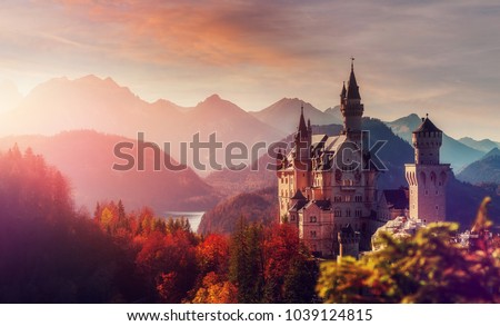 Similar – Image, Stock Photo Munich, bavaria, at night. The popular german city as long exposure photography with light trails of driving cars and famous architecture at the cities Effnerplatz.