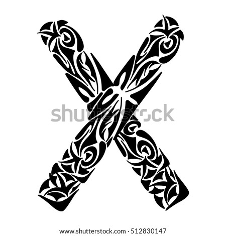 x tribal tattoo