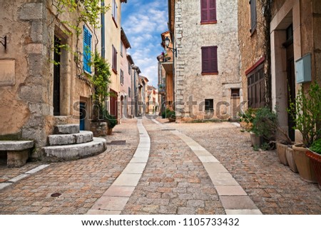 Mons, Var, Provence, France: picturesque cityscape of the ancient village perched on the top of a mountain Photo stock © 