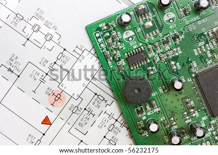 schematic diagram - design of electronic circuit and electronic board