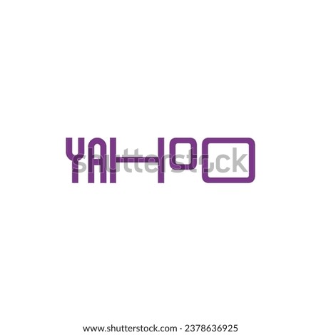 Letter yahoo logo designer vector