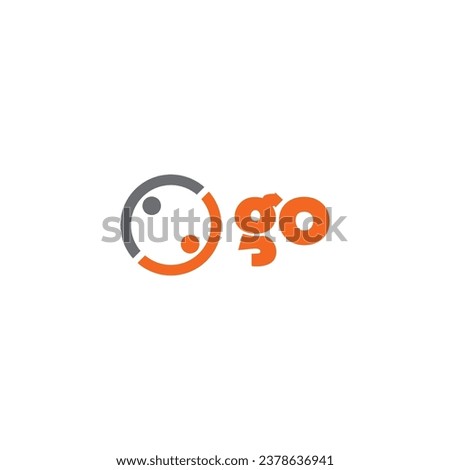 Community communication letter go logo design vector 