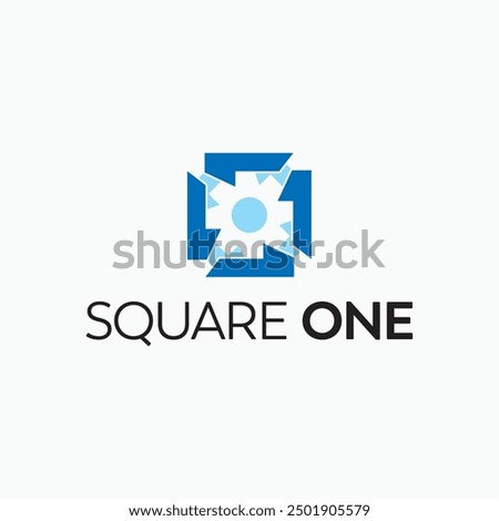 Square one digit 1 logo design ideas business name editable vector template  royalty free image