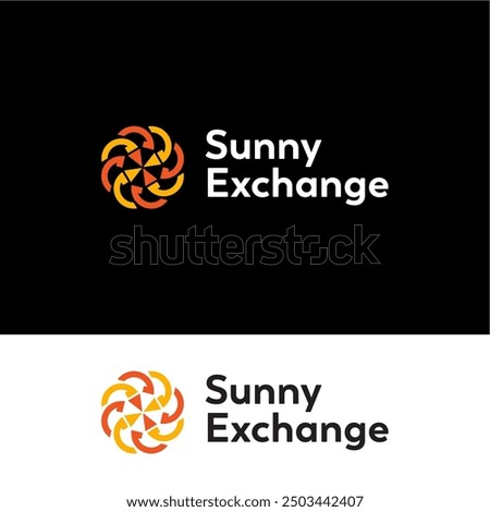 Sunny Exchange logo design ideas business name editable vector template  royalty free image