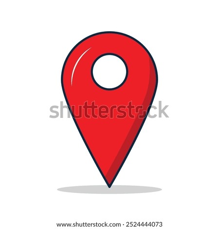 Red map marker, GPS icon