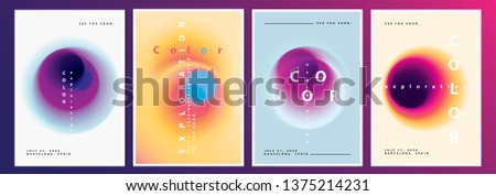 Vibrant Minimal Poster Layout Collection with Abstract Blurred Gradient Circles	

