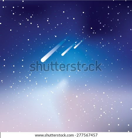 beautiful abstract universe night sky wallpaper background with stars and meteor shower celestial event