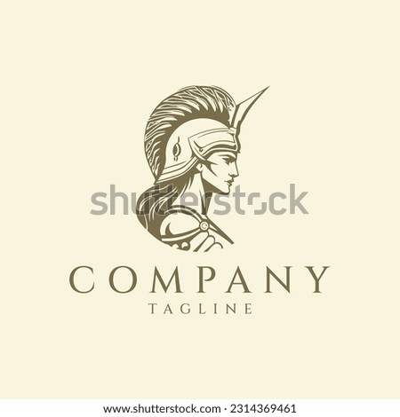 Athena logo design vector illustration