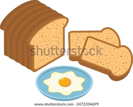 Similar – Image, Stock Photo Bread sliced in two held in womans hands. Sourdough bread