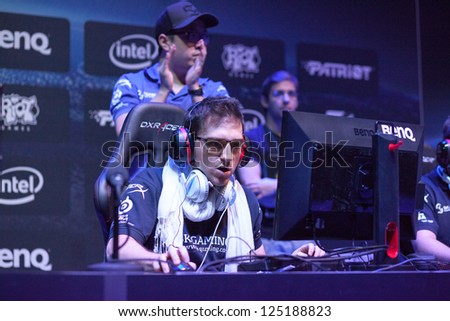 KATOWICE, POLAND - JANUARY 19: Carlos ocelote RodrÃ?Â­guez Santiago from SK Gaming at Intel Extreme Masters 2013 - Electronic Sports World Cup on January 19, 2013 in Katowice, Silesia, Poland.