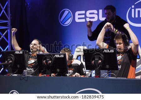 KATOWICE, POLAND - MARCH 16: Virtus.pro at Intel Extreme Masters 2014 (IEM) - Electronic Sports World Cup on March 16, 2014 in Katowice, Silesia, Poland.