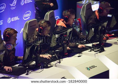 KATOWICE, POLAND - MARCH 16: Fnatic at Intel Extreme Masters 2014 (IEM) - Electronic Sports World Cup on March 16, 2014 in Katowice, Silesia, Poland.
