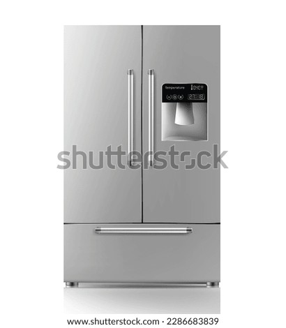 Refrigerator art design vector template