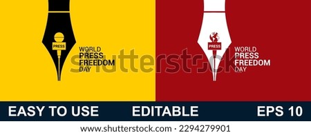 World press freedom day concept latest vector art. World Press Freedom Day to raise awareness about the importance of press freedom and the role of a free and independent media in promoting democracy.