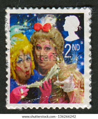 UK - CIRCA 2007: A stamp printed in UK shows image of The Ugly Sisters from Cinderella, circa 2007.