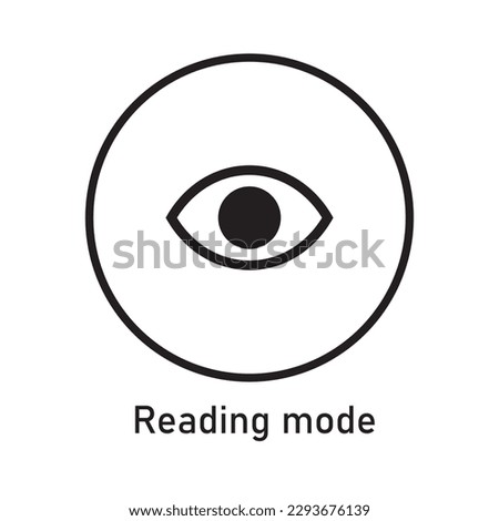 Reading Mode Icon Vector Image Illustration . Mobile Phone Icon .