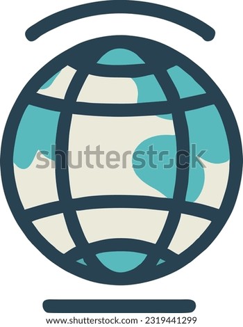 Earth globe icon of the web, World map in globe shape, Vector illustration 11