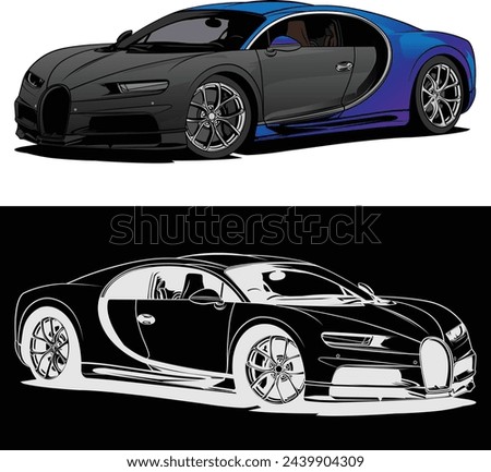 vector sports racing car illustration