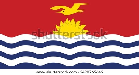 Kiribati flag.art and illustrator.independence day.vector .poster.banner .simple flag,flat design