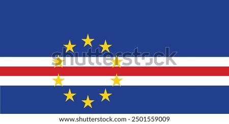 Cabo Verde flag.simple flat flag.art illustrator.big flag.banner.vector.poster. independence day