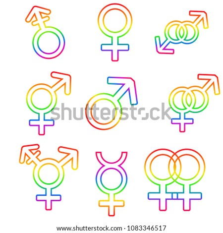 vector symbols of a floor accessories outline of a rainbow coloring