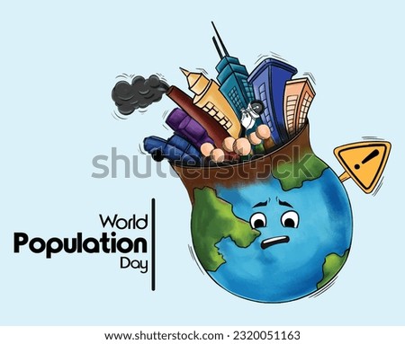 Custom world population day design