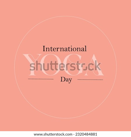 Vector International Yoga Day Font Style with background
