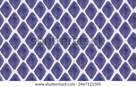 Seamless abstract pattern with purple diamonds made in watercolor technique
