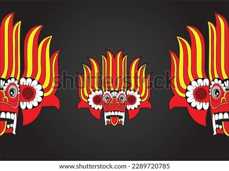 Sri Lankan yaka mask (devil mask) illustration Stok fotoğraf © 