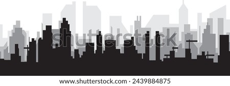 Black cityscape skyline panorama with gray misty city buildings background of SAN DIEGO, UNITED STATES