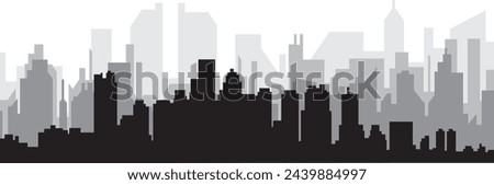 Black cityscape skyline panorama with gray misty city buildings background of BOSTON, UNITED STATES