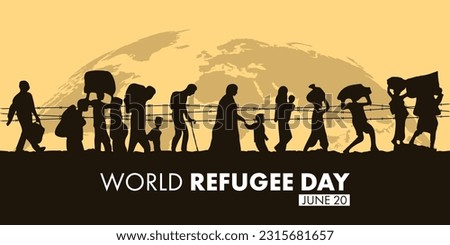 World refugee day. Vector illustration design