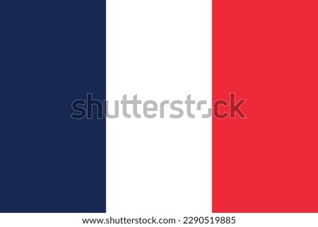 The National flag of France, also known as the French tricolor, is a tricolor flag consisting of three equal vertical stripes: blue, white, and red. France Flag Proportion Ratio 2:3
